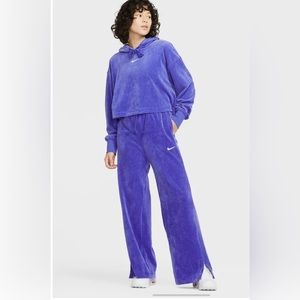 Nike purple rib velour matching set